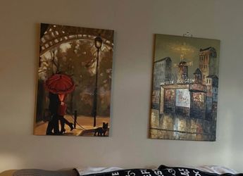 Moulin Rouge Painting & Large Romantic Paris Wall Art