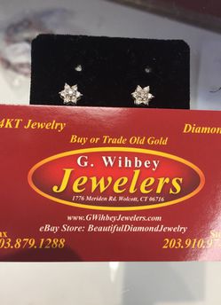 14 Kt white gold & diamond earrings