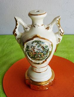 Vintage ceramic base of the lamp