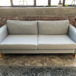 Grey Fabric 3-Seater Couch - Good Condition - 