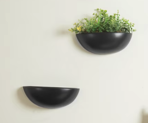 3 Half Moon Wall Planters for $5