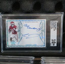 2020 Leaf Trinity CeeDee Lamb Auto /25 SGC 10