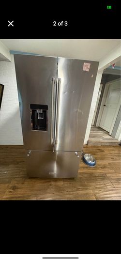 Kitchen aid french door wood grain