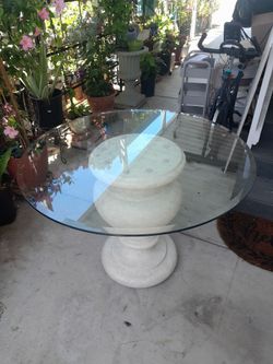 Glass  Table 42 inches  glass pick UP only