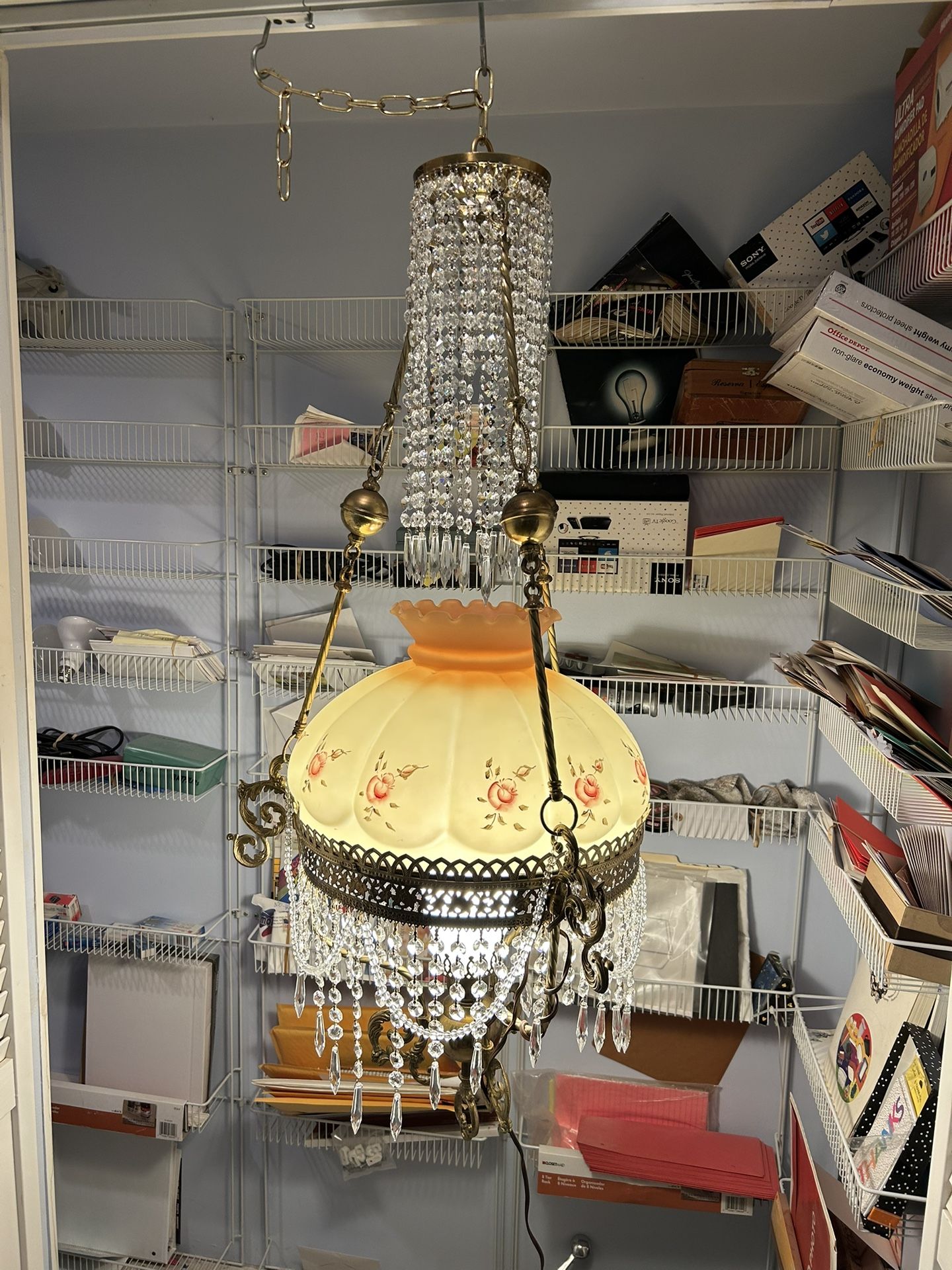 Rare One Of A Kind - Victorian Style Crystal Lamp