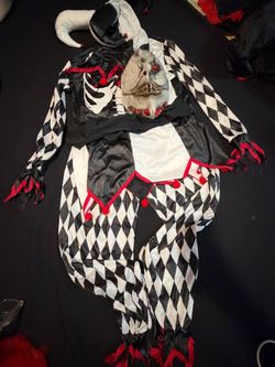 Evil jester child costume