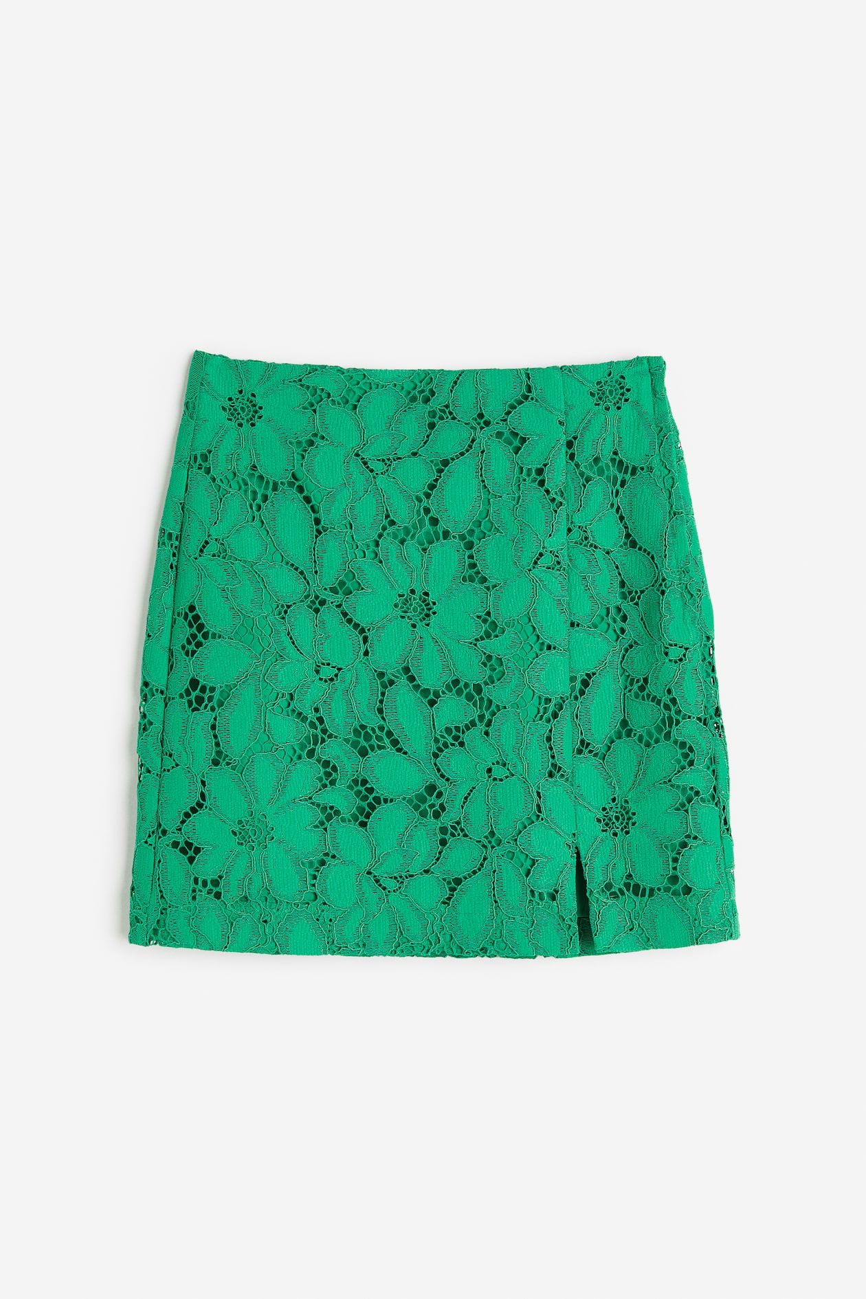 Green Lace Floral Skirt From H&M