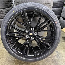 Chevy Camaro Mesh Style Gloss Black 20" Staggered Wheels & Tires Package Deal, WE FINANCE