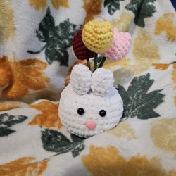 Crochet Bunny Tulip Pot
