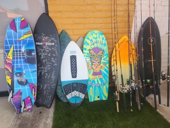 Surfboard Skimboards And Fishing Gear They Range From $50 To $150