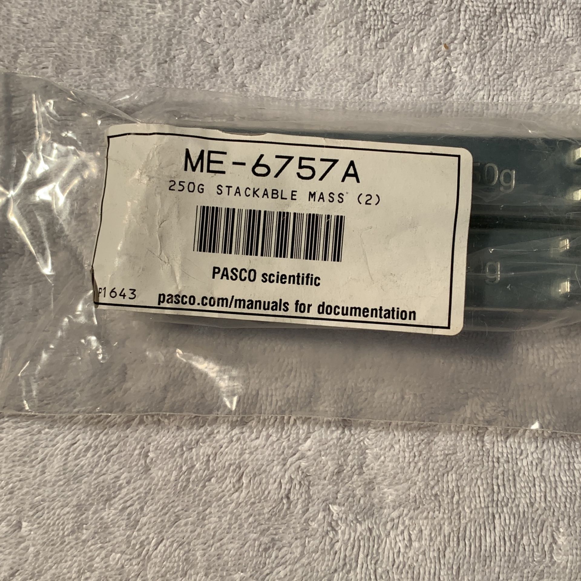 Pasco Scientific 250g Stackable Cart Mass