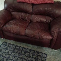 Cappuccino Color Loveseat Leather