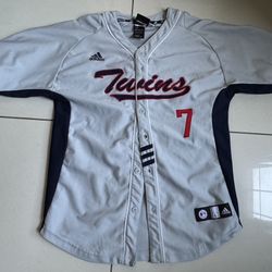 MINNESOTA TWINS JOE MAUER JERSEY YOUTH LARGE 14/16 MADE BY ADIDAS ALL SEWN