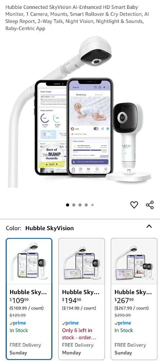 Hubble Skyvision baby monitor