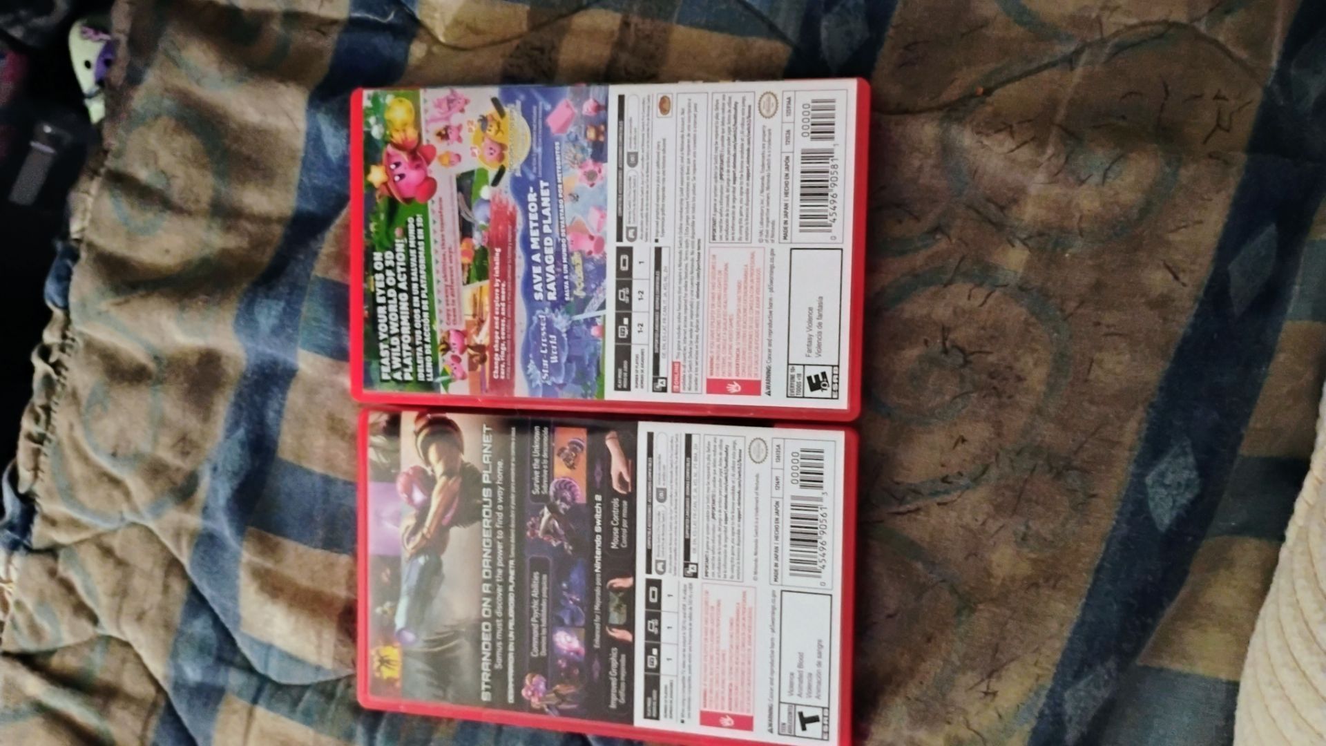 Metroid Prime and Kirby game for switch 2