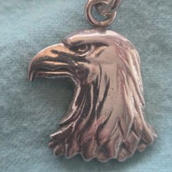 Rare Tiffany Co Sterling Silver Bald Eagle Key Ring 