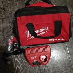 Milwaukee M12 Charger and Batteries With Bag