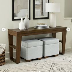 Table With Two Ottoman 