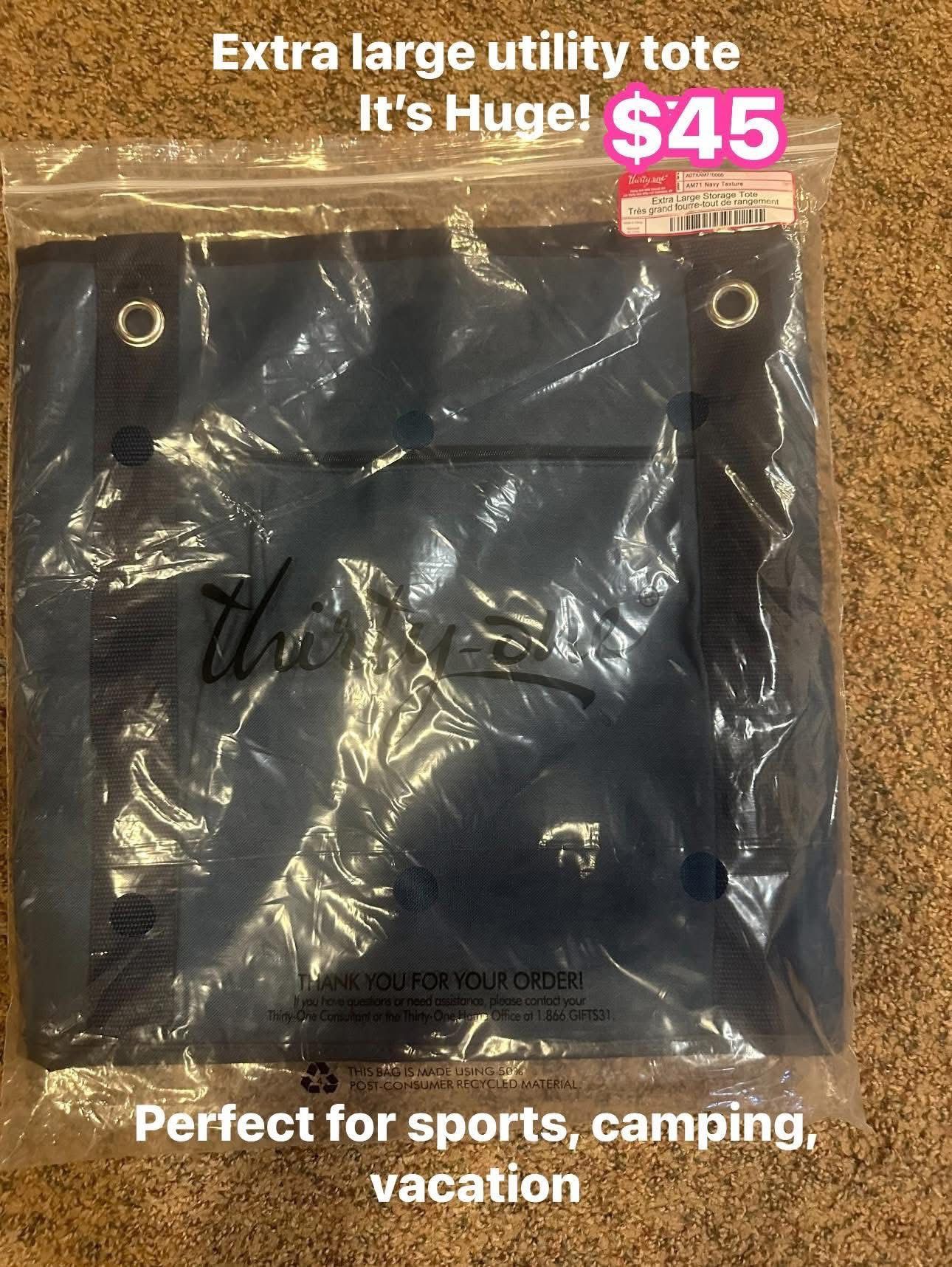 New Thirty One EXTRA Large Utility Tote Bag