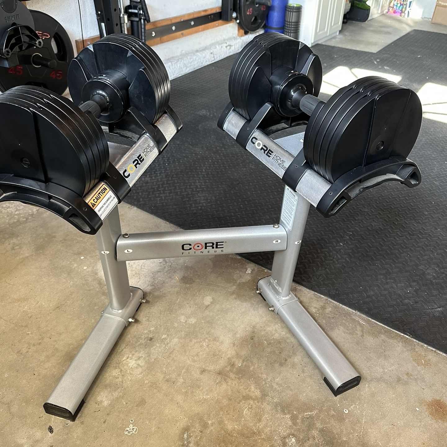 Core Home Fitness 50lb Adjustable Dumbbells Stand for Sale in Buena Park CA OfferUp