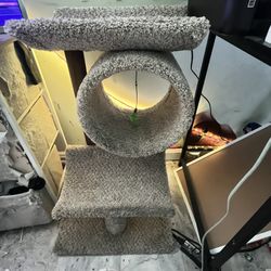 Tan Three Tier Cat Tree