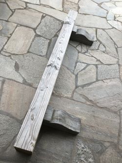 Rustic Weathered Beam and Corbels