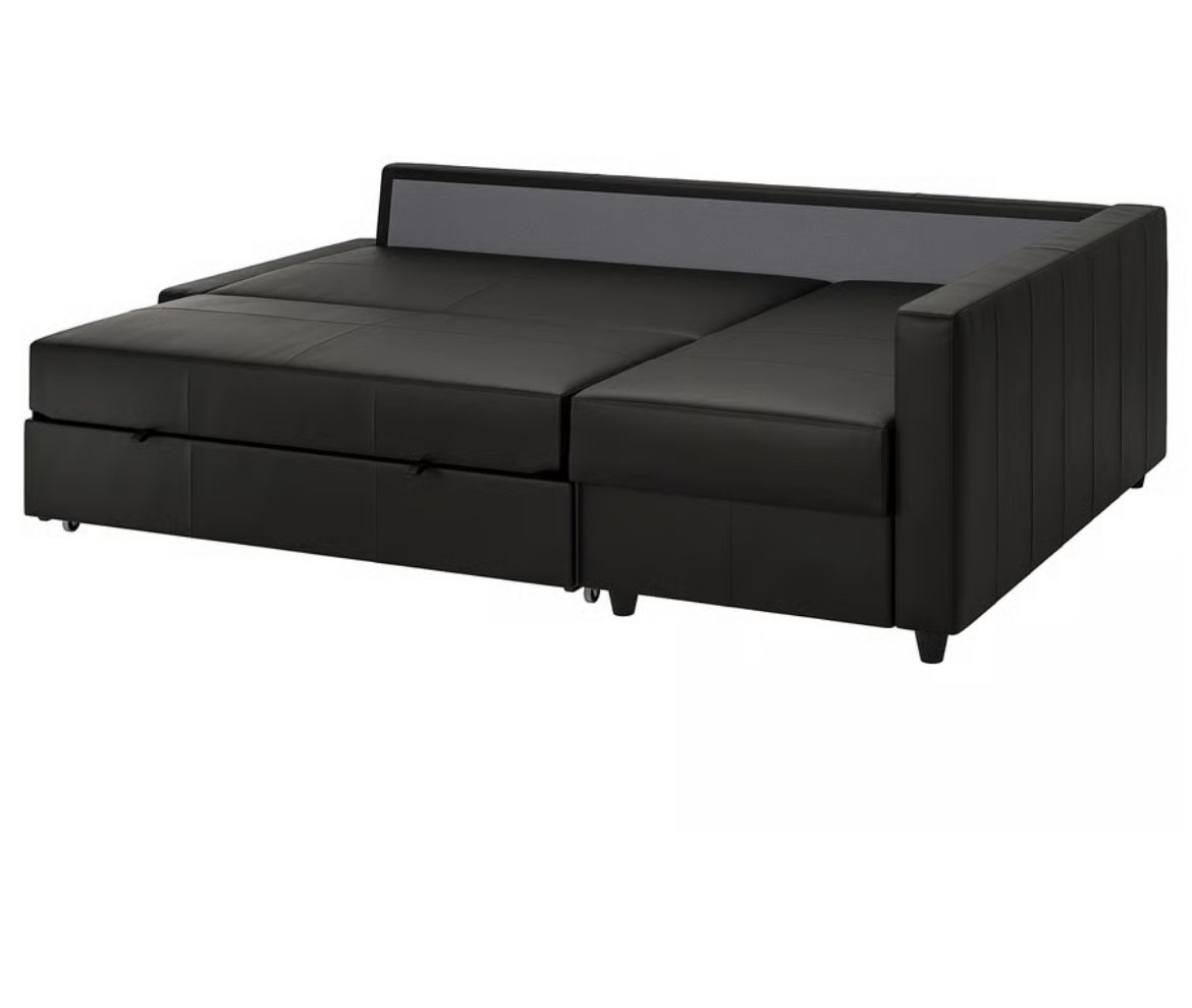 Sleeper sectional,3 seat w/storage, Bomstad black