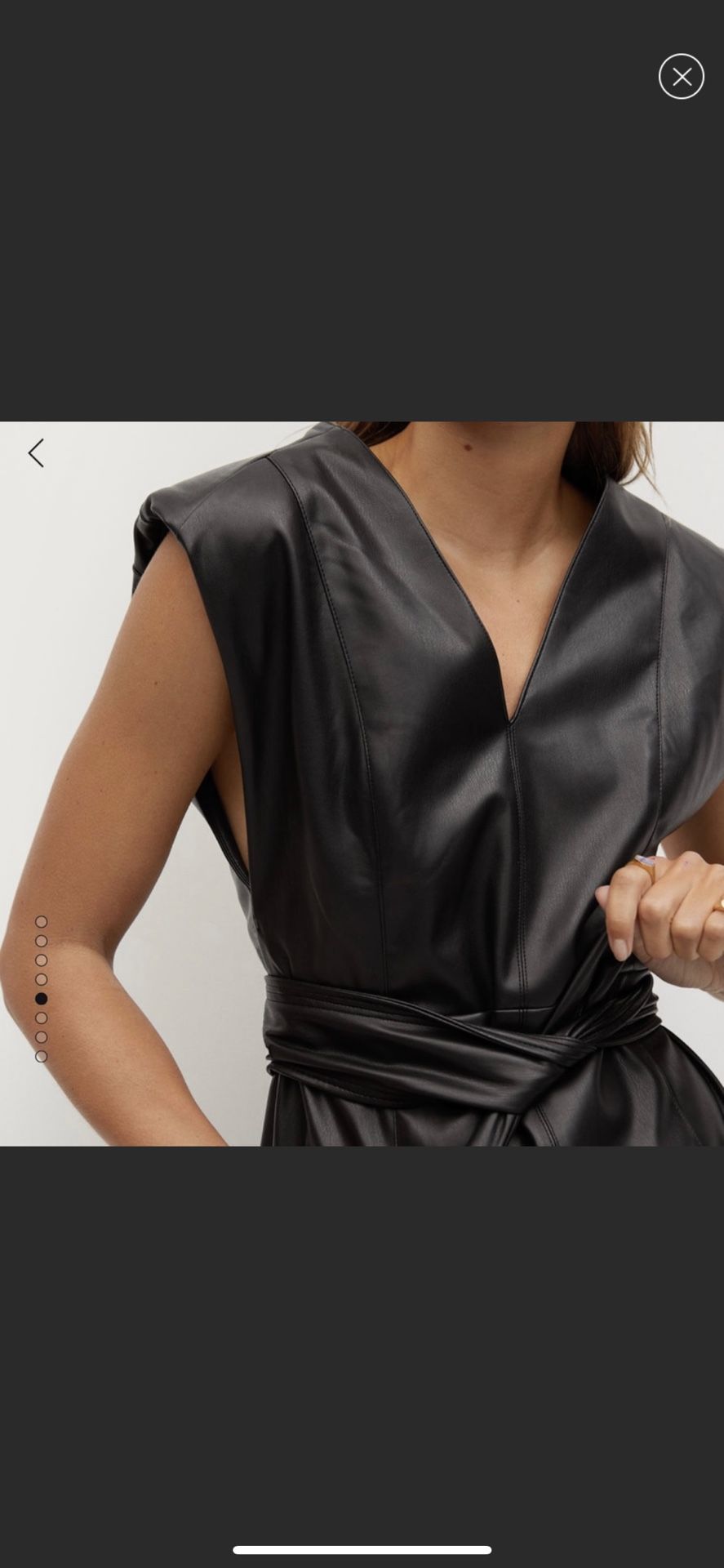 Mango Faux leather dress. - benaras.co