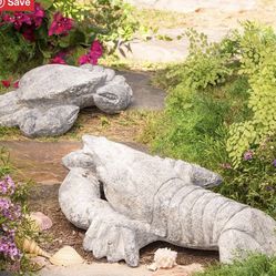 Lobster And Crab  Stone Garden Statue by Wind & Weather