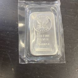 1 Ounce .999 Fine Silver Bar Buy Sale Trade Gold Watches Diamonds 10k 14k 24k Coins Currency