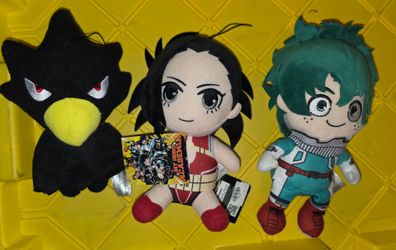 My Hero Academia Plush Figures - Deku, Momo, Tokoyami