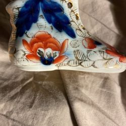 Japanese Porcelain Antique Miniature Shoe!