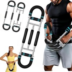 NUJFITNESS Twister Arm Trainer Adjustable 9-Level (20-270lbs) Forearm & Chest Workout Equipment, Power Twister Bar Chest Expander for Arm, Shoulder & 