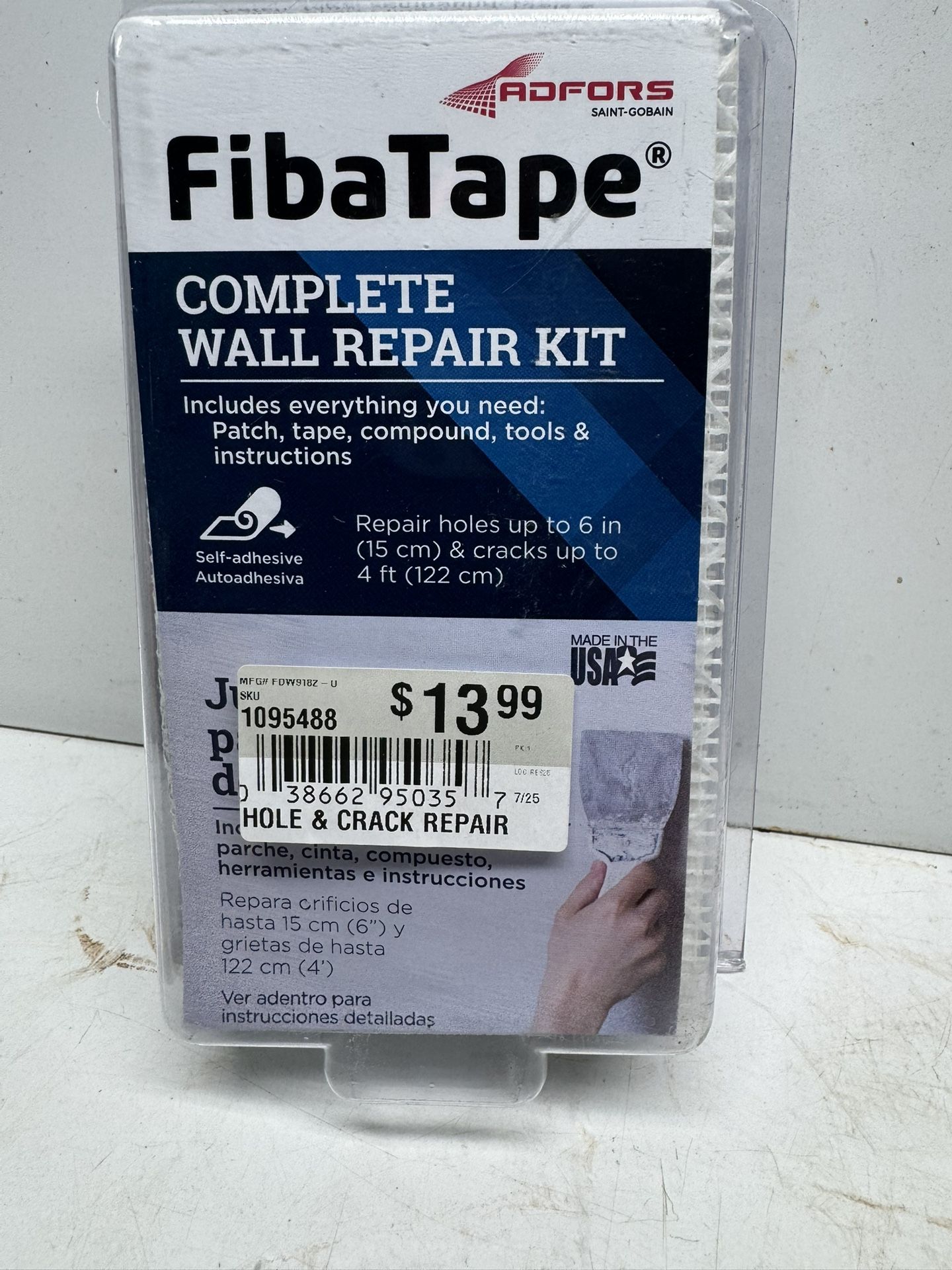 Fibatape Complete Wall Repair Kit. Must Pick Up