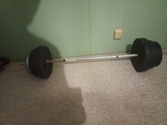 130lb Barbell and weights workout set
