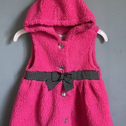 Kids Headquarters Baby Girls' Pink Jacket Fleece Vest Size 6