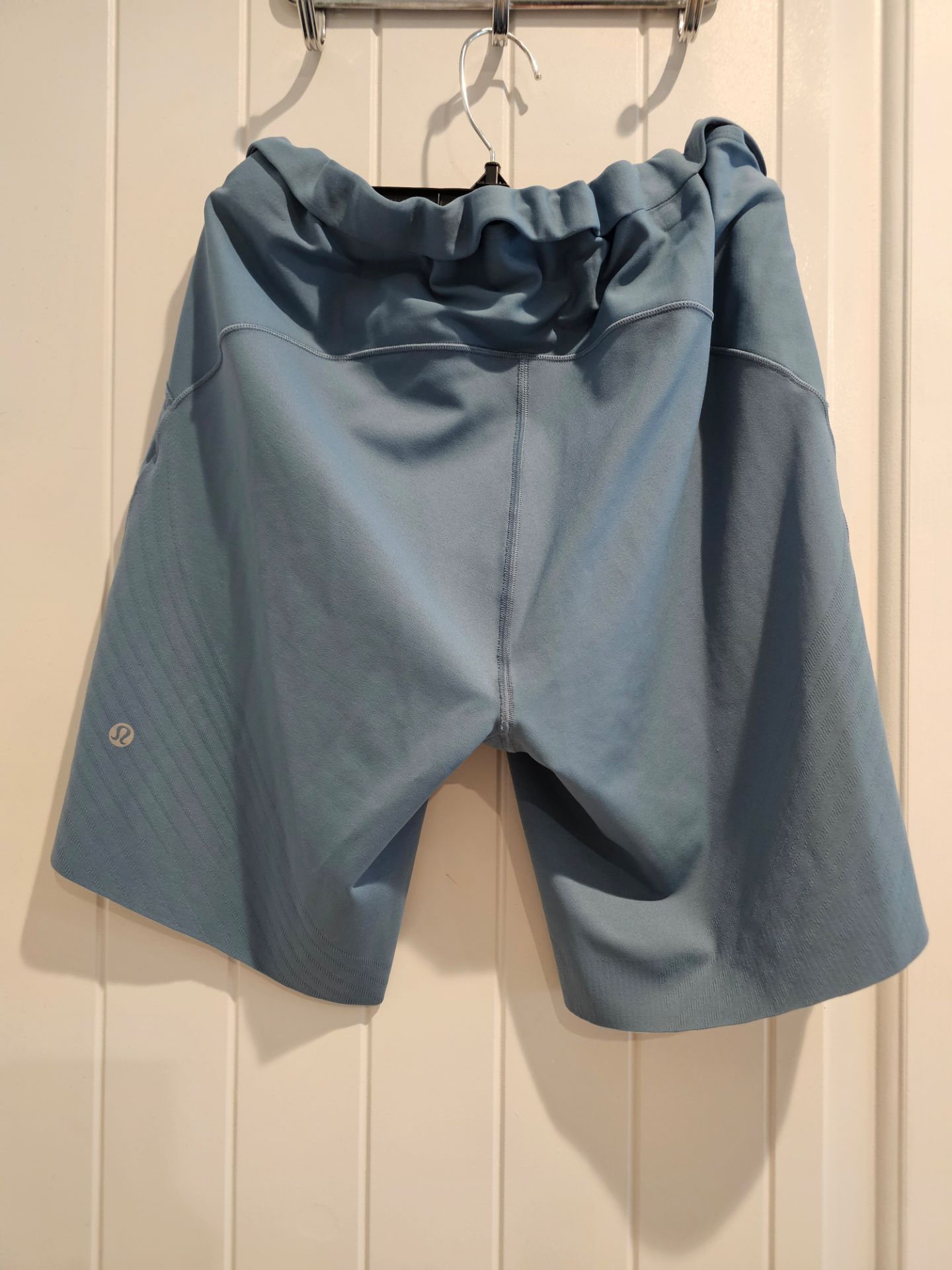 lululemon SenseKnit Running High-Rise Shorts in the color Medium Forest.