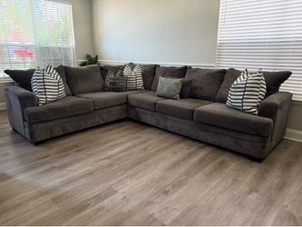 Beautiful gray sectional sofa