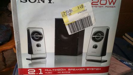 NEW in box - SONY MULTIMEDIA SPEAKER SYSTEM , 20 W SYSTEM POWER