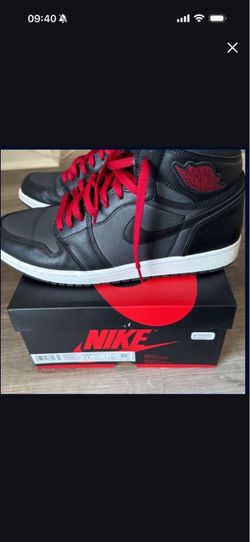 Air Jordan 1 High Black Red Sneakers