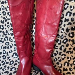 RED COWGIRL BOOTS
