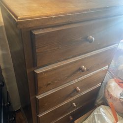Wood Dresser 5 Drawer 