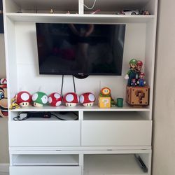 White Entertainment Center 2 parts.