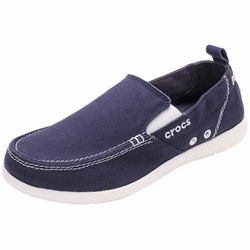 NWT Crocs Men's Walu Slip-On Canvas Loafers Navy Size 10