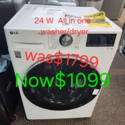24W ALL IN One Washer/dryer Combo With Steam $0 DOWN $0 Interest FINANCING Available 