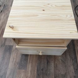 Wood Nightstand 