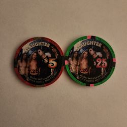 Slaughter Hard Rock Casino Chips (Set Of 2)