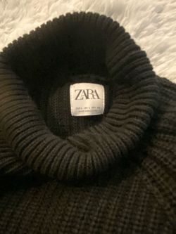 Black Turtleneck Knit Sweater Top