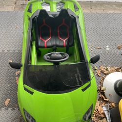 Green Kids Lambo Mini Car.