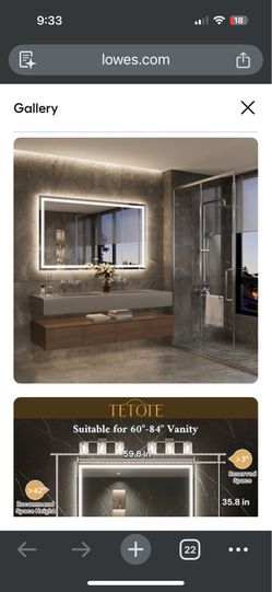 LED Backlit Bathroom Vanity Mirror